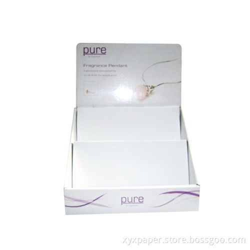 Customized Cosmetics Counter Display, Desk Paper Display Box